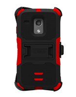 Red and black tri-shield kombo case for moto G