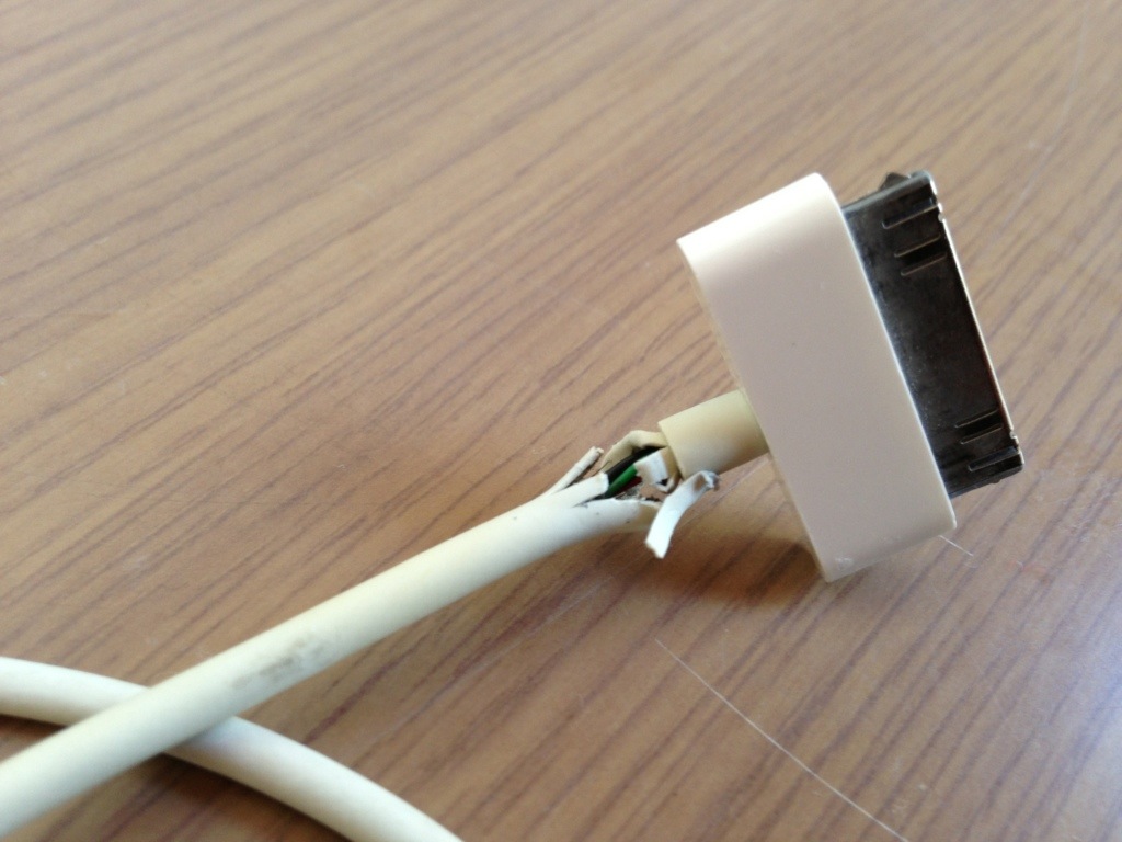 frayed charging cords are a common problem