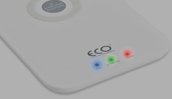 The ECO charging pad's light indicators 